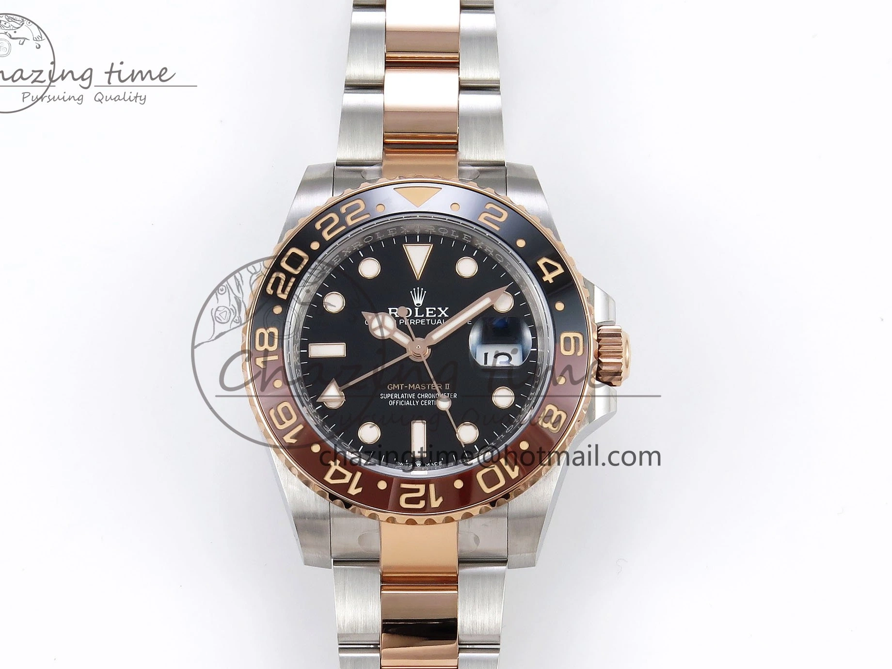 MiroTime 0206 GMT-Master II 126711 CHNR ARF 1:1 Best Edition Black Dial on RG SS Bracelet VR3285 CHS WeatherProof 1661